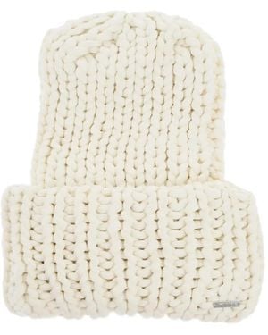 DSquared² Beanie Mit Logo-Schild - Weiß