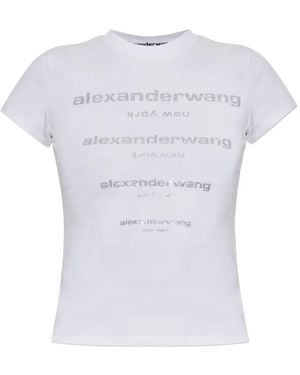 Alexander Wang Hotfix-Logo T-Shirt - White