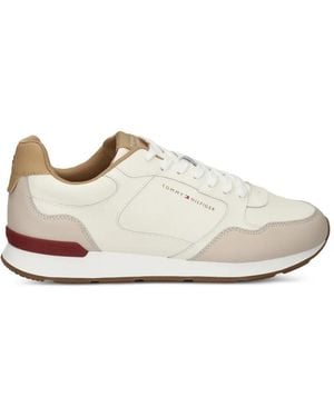 Tommy Hilfiger Paneled Leather Sneakers - White