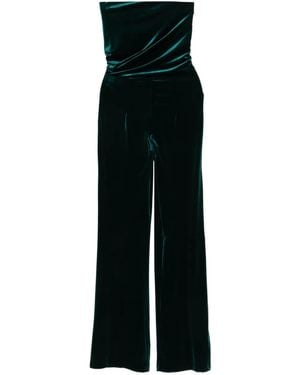 So Allure Bandeau Velvet Jumpsuit - Black