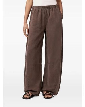 AllSaints Jett Elasticated-Waistband Wide-Leg Pants - Brown