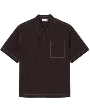 Lacoste Chemise À Coutures Contrastantes Et Poches Poitrine - Black