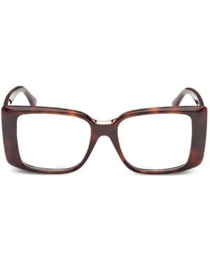Max Mara Eyewear Lunettes De Vue À Monture Carrée - Natural