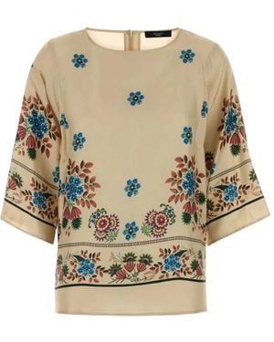 Weekend by Maxmara Samba Floral-Print Blouse - Natural