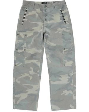 THUG CLUB Clouded Bio Army Cargo Pants - Grey