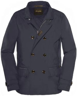 Moorer Nabucco-Km Double-Breasted Jacket - Blue