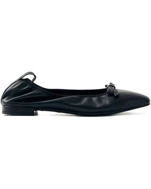 Alohas Freya Bow-Detail Square-Toe Ballet Flats - Blue