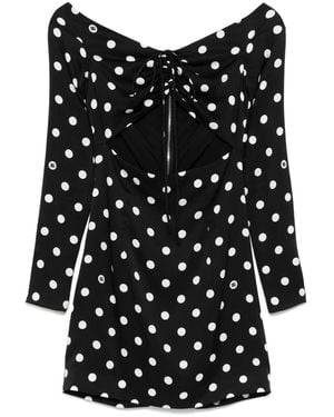Dolce & Gabbana Abito Corto A Pois - Nero