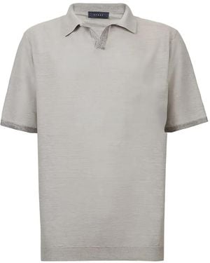 Sease Polo-Collar Knitted T-Shirt - Grey