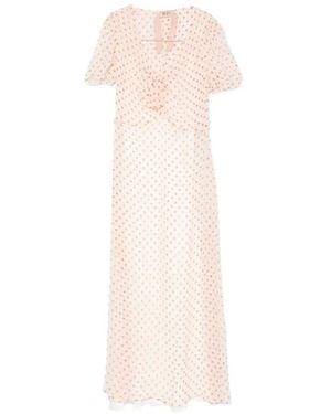 N°21 Midikleid Mit Polka Dots - Weiß