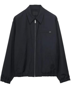 Prada Mohair Wool Blouson Jacket - Blue