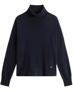 Woolrich "Comfort" Wool Cash Turtleneck - Blue
