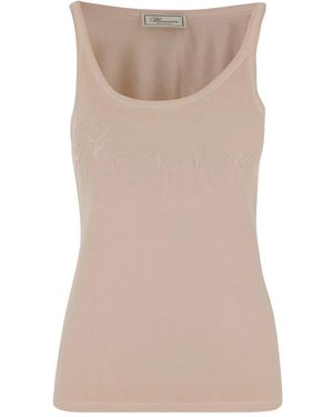 Blumarine Cotton Tank Top - Natural