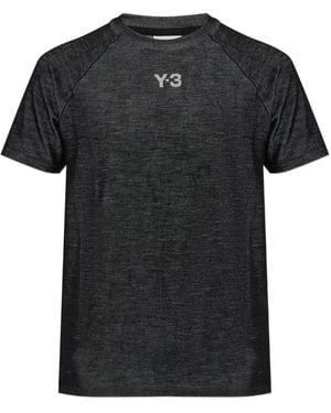 Y-3 X Amg Pretronas Mercedes Logo-Print T-Shirt - Black