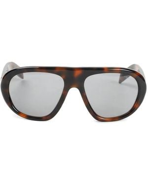 Prada Acetate Geometric Sunglasses - Grey