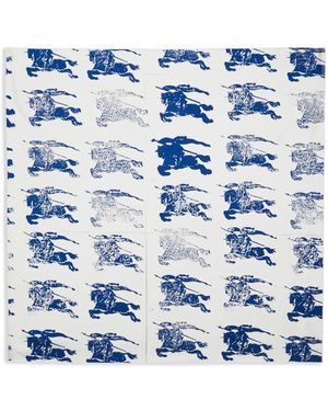 Burberry Foulard Ekd Quadrato - Blu