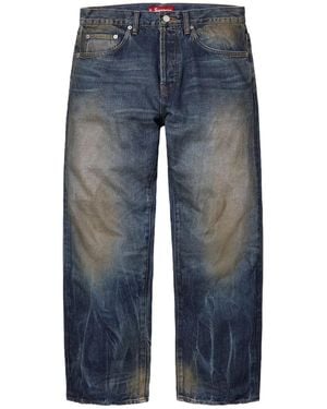 Supreme Distressed Loose-Fit Jeans - Blue