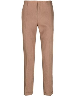 Paul Smith Pressed-Crease Linen Trousers - Natural