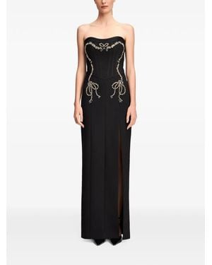 Cinq À Sept Veyenne Crystal-Embellished Maxi Dress - Black