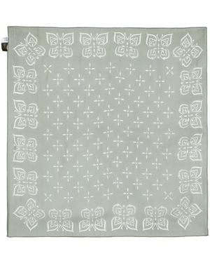 Needles Floral-Print Silk Scarf - Gray