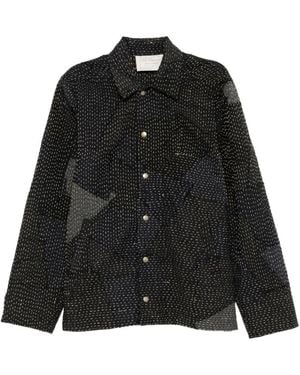 By Walid City-Stripe Milton Jacket - Black