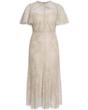 Erdem Short-Sleeve Midi Dress - Natural