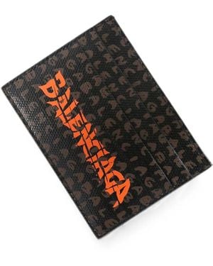 Balenciaga Logo-Print Cardholder - Black