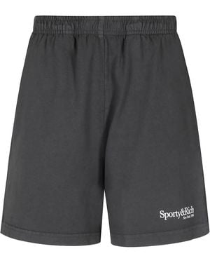 Sporty & Rich Cotton Shorts - Grey