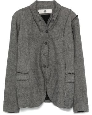 Marc Le Bihan Prince Of Wales-Pattern Blazer - Gray