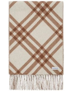 Burberry Pashmina A Cuadros - Blanco