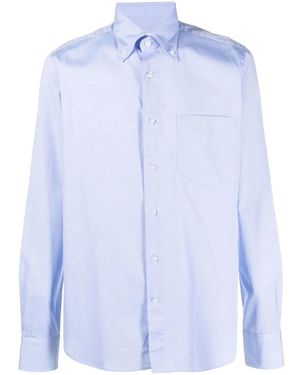 Orian Long Sleeve Cotton Shirt - Blue