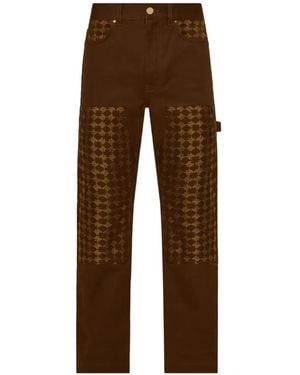 Amiri Jacquard Carpenter Trousers - Brown