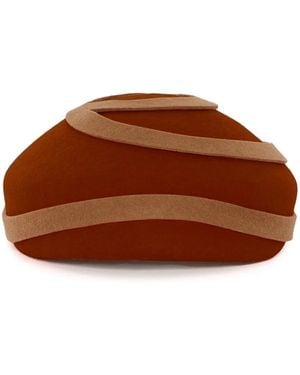 D'Estree Bibi Ribbon-Band Beret - Brown