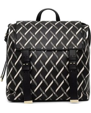 ARMANI EXCHANGE Logo-Print Foldover Backpack - Black