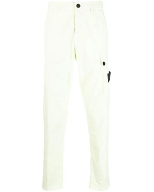 Stone Island Compass Badge Slim-Fit Trousers - White