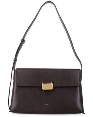 A.P.C. Simone Leather Shoulder Bag - Black