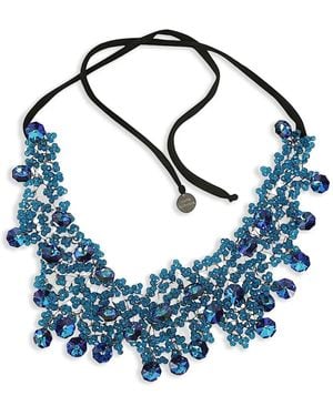 Maria Calderara Beaded Crystal Body Jewellery - Blue