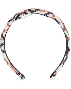 Vivienne Westwood Abstract-Print Silk Headband - Metallic