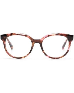 MAX&Co. Runde Brille Mit Logo-Gravur - Braun