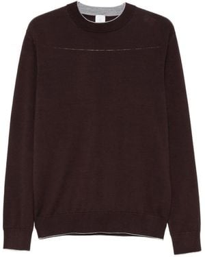 Eleventy Round-Neck Jumper - Brown