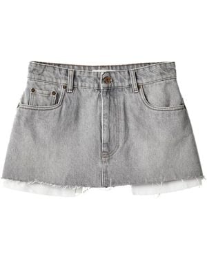 Miu Miu Mini Denim Skirt - Grey