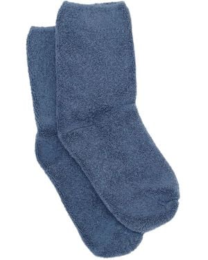 Baserange Fluffy Ribbed Socks - Blue