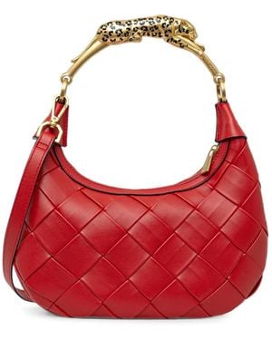 Lola Casademunt Gewebte Tote Bag Mit Leoparden-Henkel - Rot