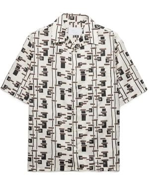 Prada Camisa Estampada - Blanco