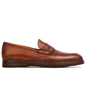 Bontoni Weltsilk Calf Loafers - Brown
