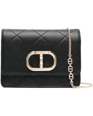 Twin Set Oval-T Clutch Bag - Black