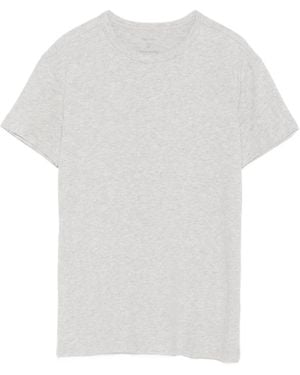 Officine Generale T-Shirt aus Bio-Baumwolle mit rundem Ausschnitt - Weiß