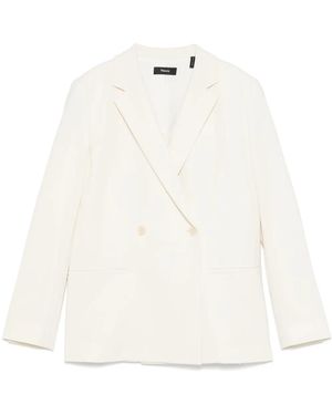Theory Double-Breasted Blazer - White