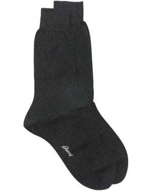 Brioni Calzini Con Logo - Nero