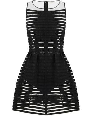 Elisabetta Franchi Mini Tulle Ribbon Dress - Black